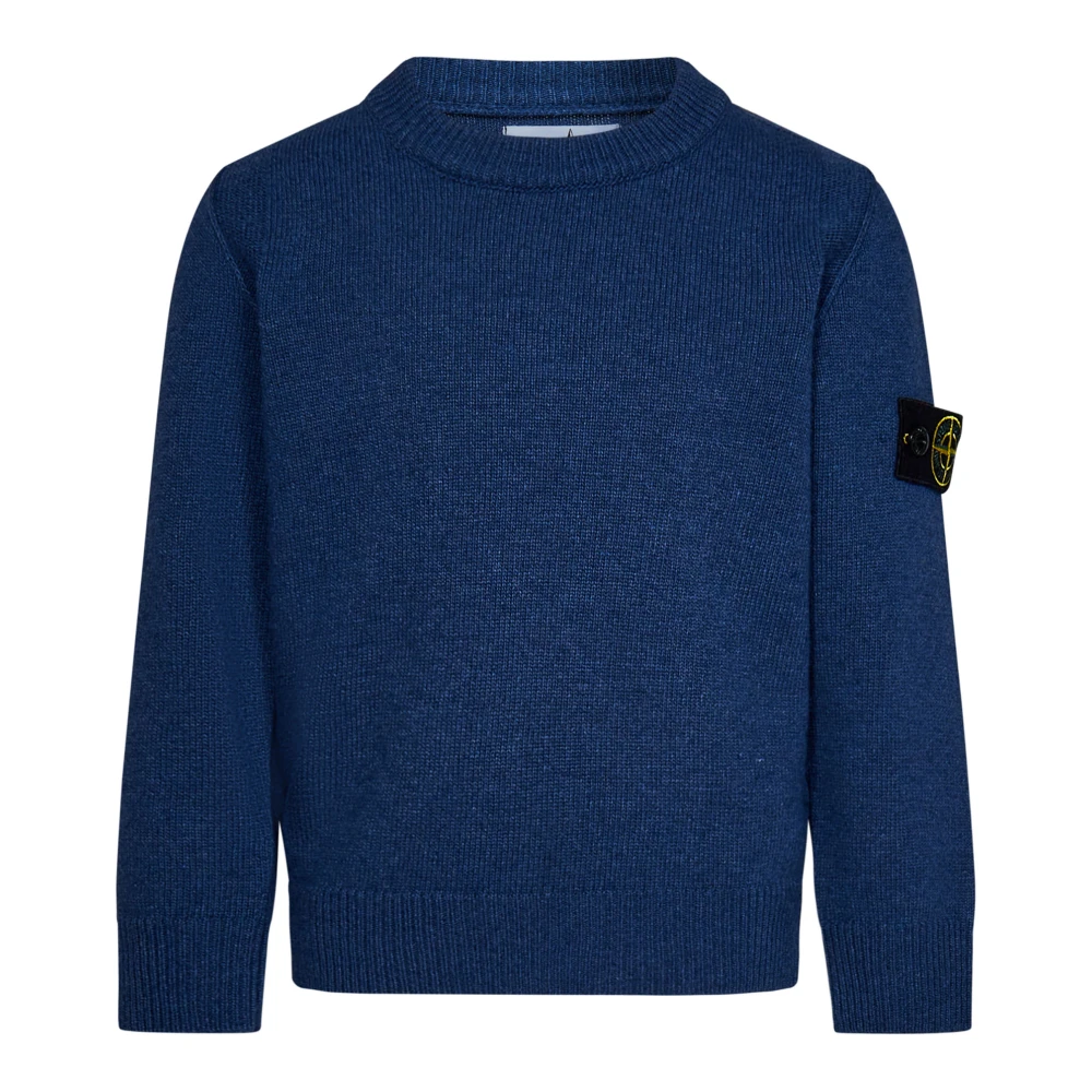 Stone Island Blå Ribbstickad Kläder för Pojkar Blue, Pojke