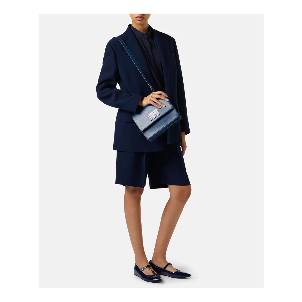 Iceberg Regular fit blauwe bermuda shorts met op maat gemaakte details en logo Blue Dames