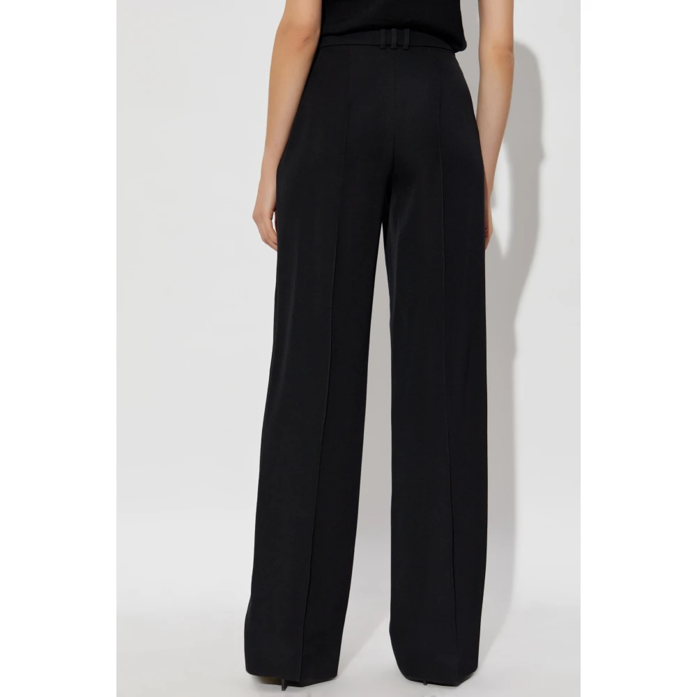 Balmain Wollen kreukelbroek Black Dames
