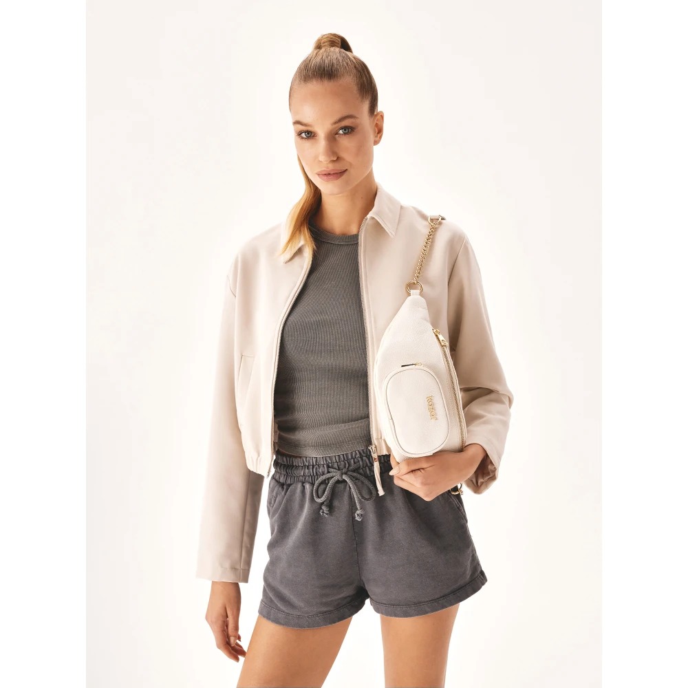 Kazar Leren heuptas in witte kleur White Dames