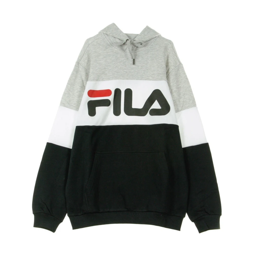 Fila Grijze Nacht Hoodie met Blokpatroon Multicolor Heren