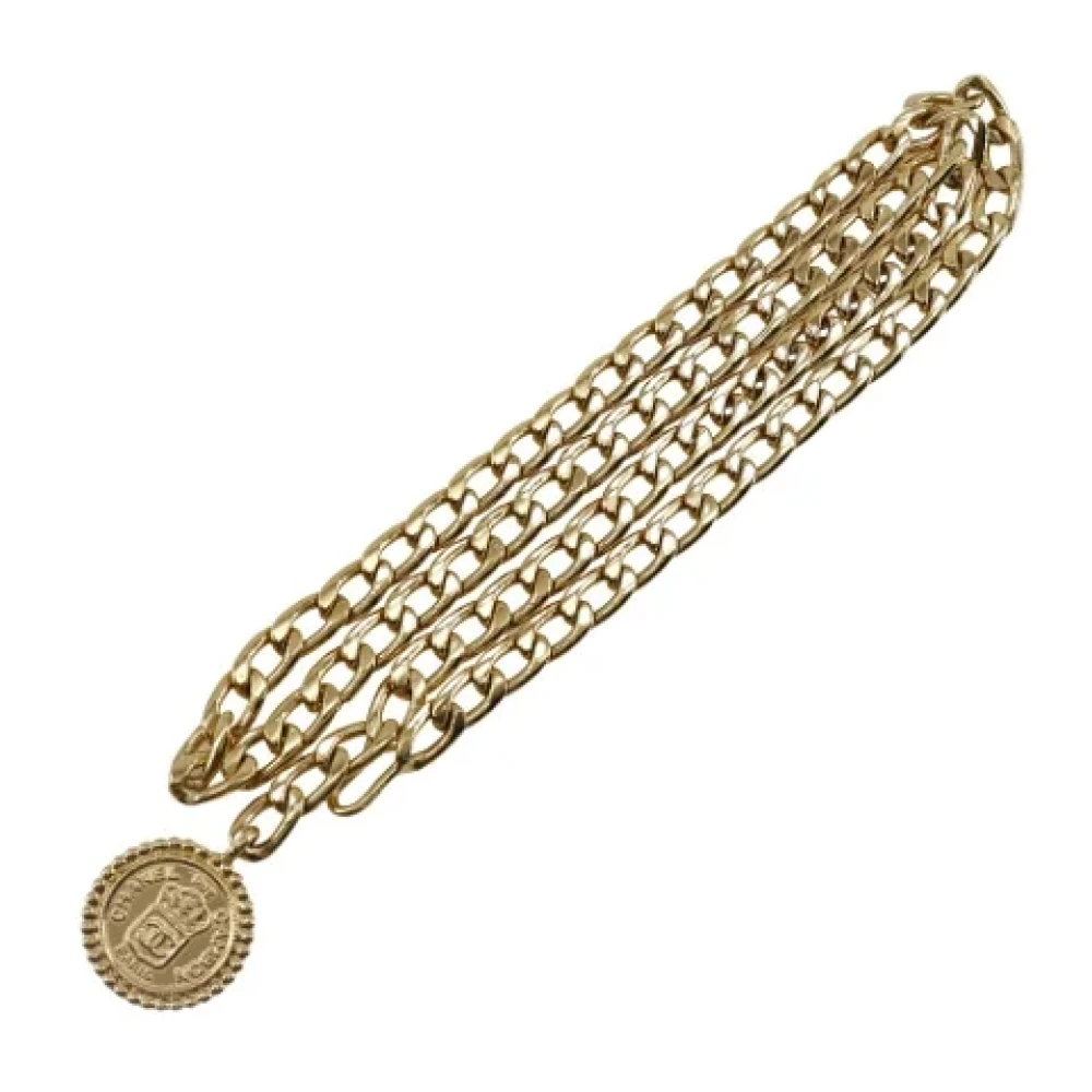 Chanel Vintage Pre-owned Metal belts Yellow Dames