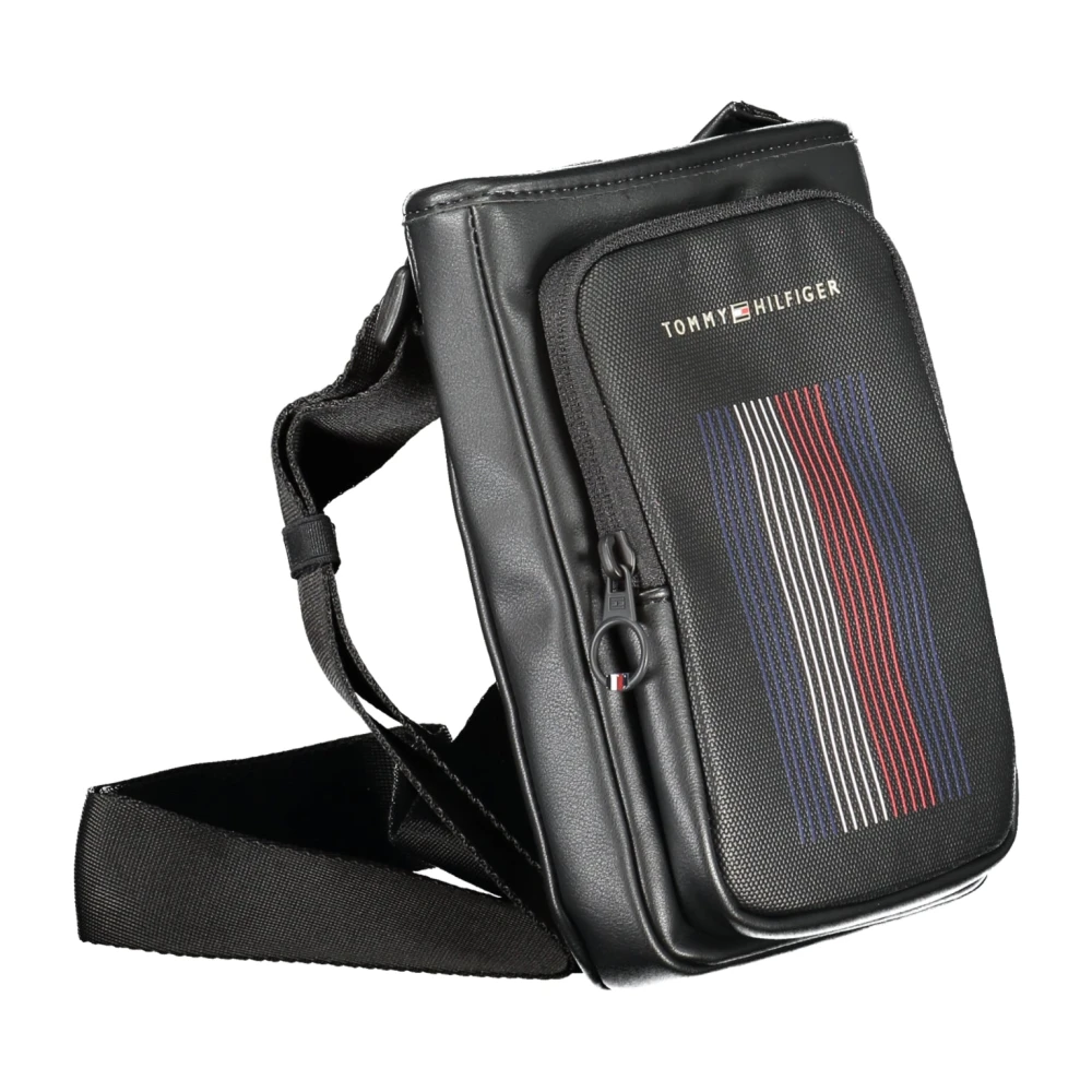 Tommy Hilfiger Heren Zwarte Schoudertas met Rits Black Heren