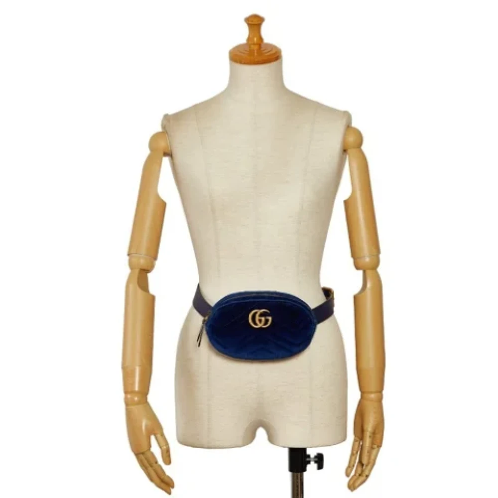 Gucci Vintage Pre-owned Canvas clutches Blue Dames