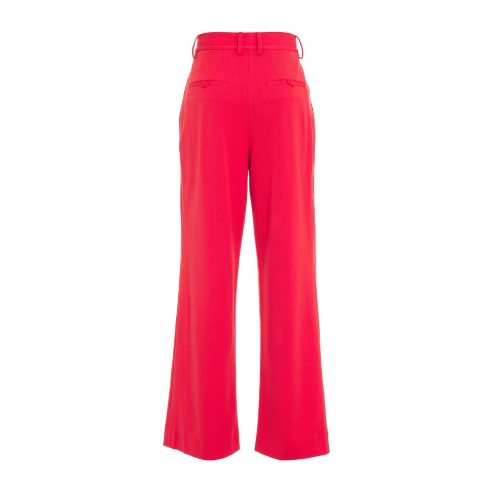 Staud Rode hoge taille broek Red Dames