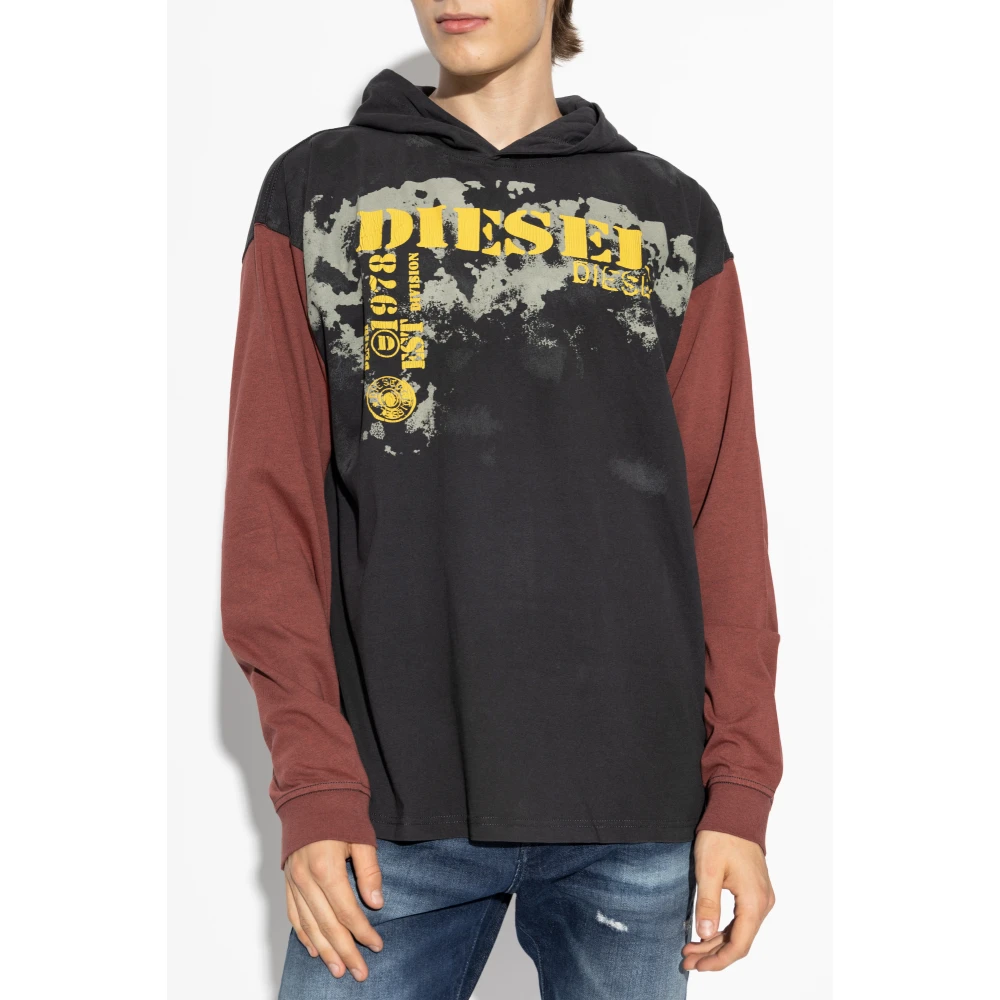 Diesel Hoodie S-Baxt-Hood-Q1 Black Heren