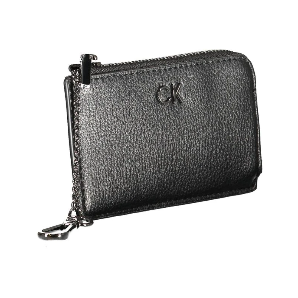 Calvin Klein Zwarte Portemonnee van Polyethyleen met RFID-blokkering Black Dames