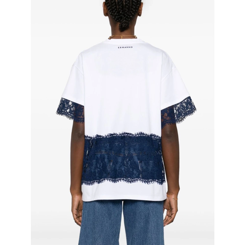Ermanno Scervino Witte Casual T-shirt voor Mannen White Dames