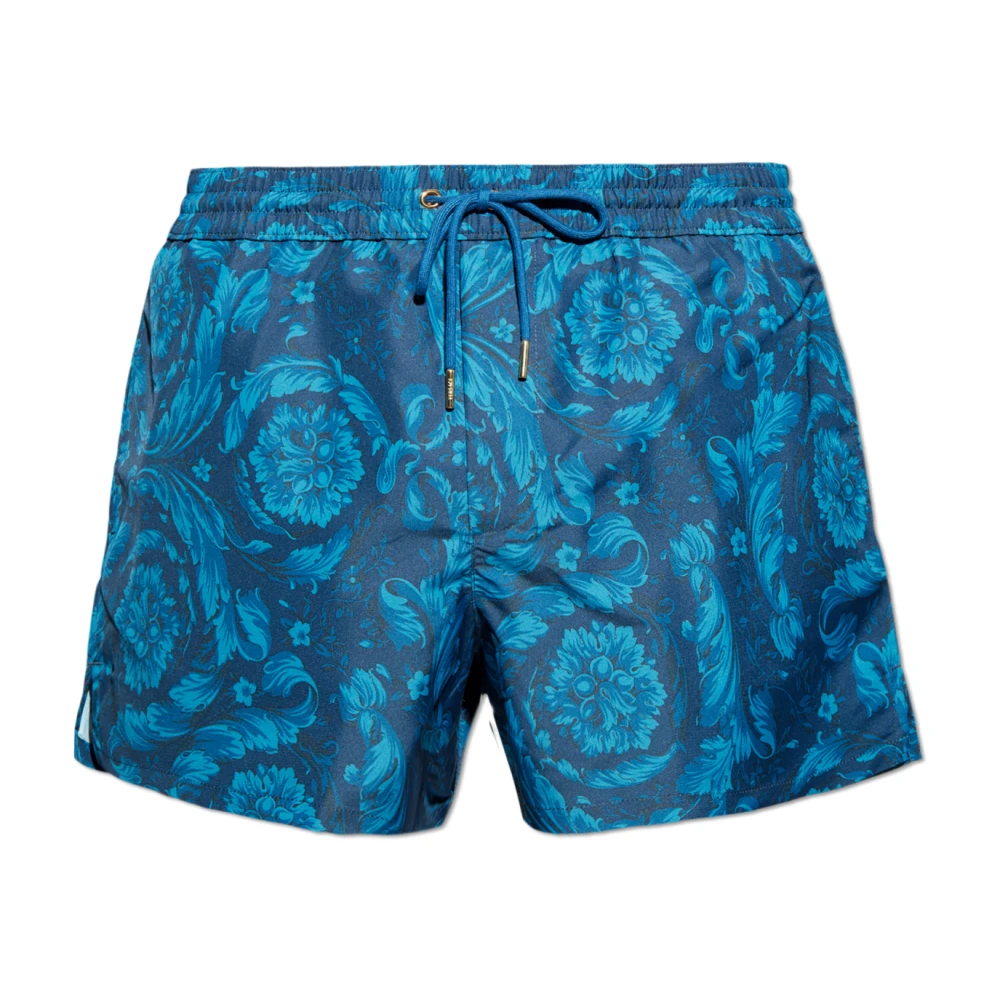 Versace Men's Blue Barocco Swim Shorts - Beachwear - M - Swimwear