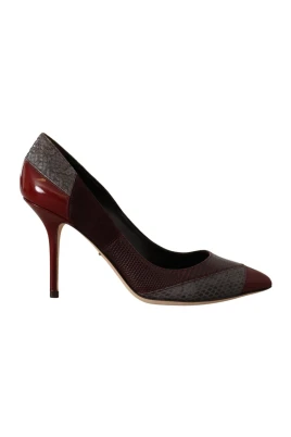 Exotiska Läderhöga Klackar Pumps