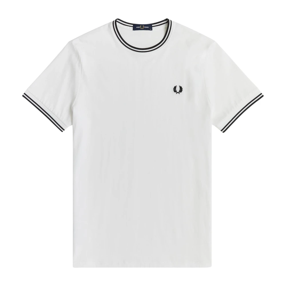 Fred Perry Vit Bomull T-Shirt White, Herr