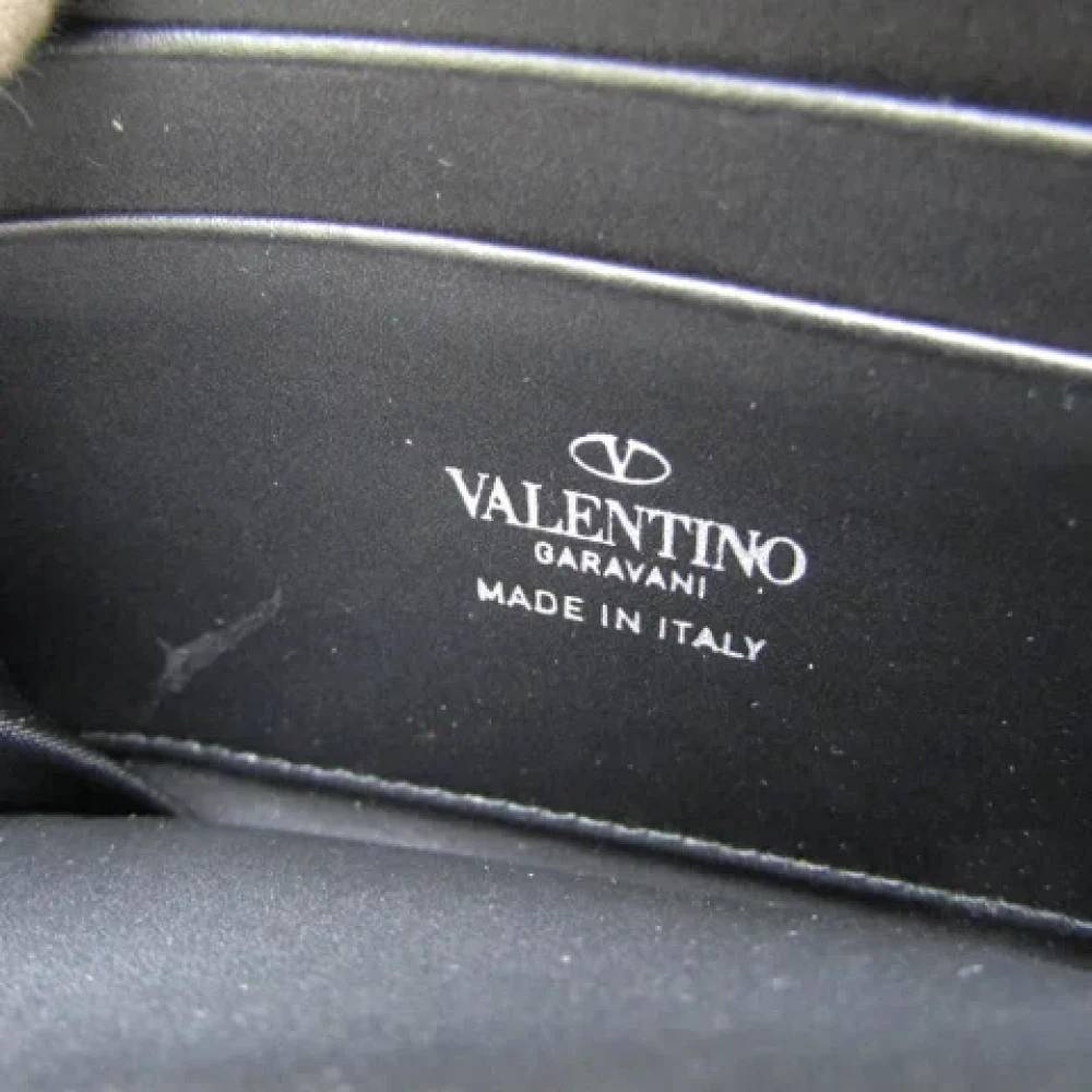 Valentino Vintage Pre-owned Leather wallets Black Dames