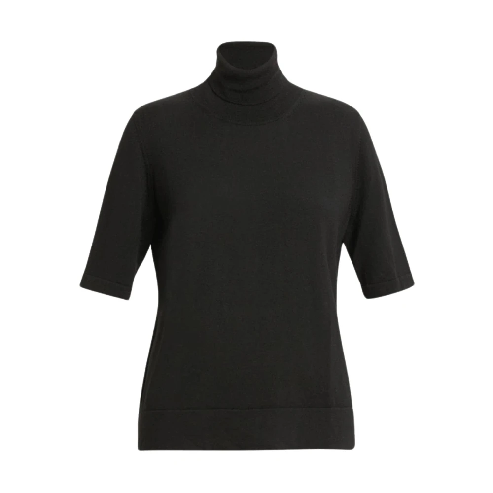 Marina Rinaldi Tijdloze Stijlvolle Gebreide Polo Sweater Black Dames