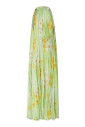 robe-verte-a-fleurs-col-halter