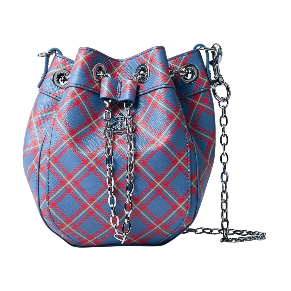 Vivienne Westwood Handtekening Check Emmer Tas met Orb Purple Dames