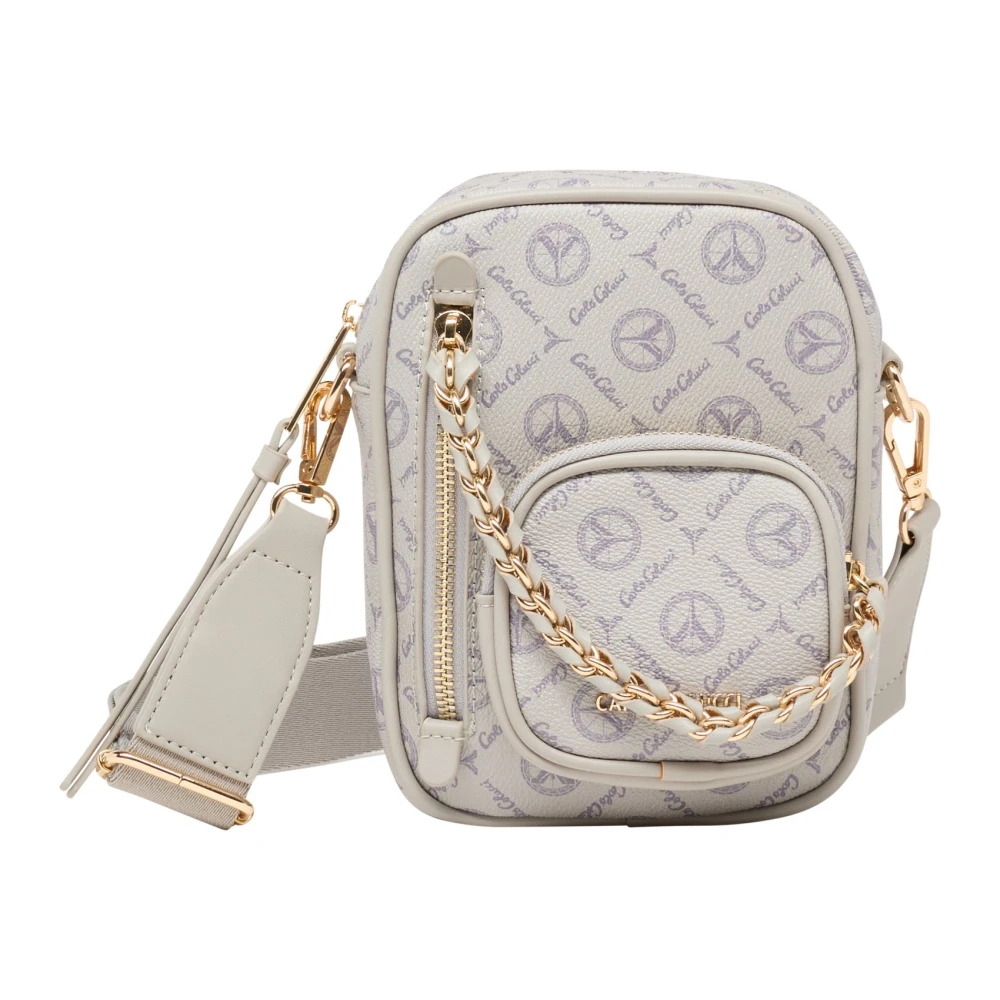 Carlo colucci Handtas met Logoprint Gray Dames