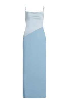 Cowl Neck Satin Midi Dress