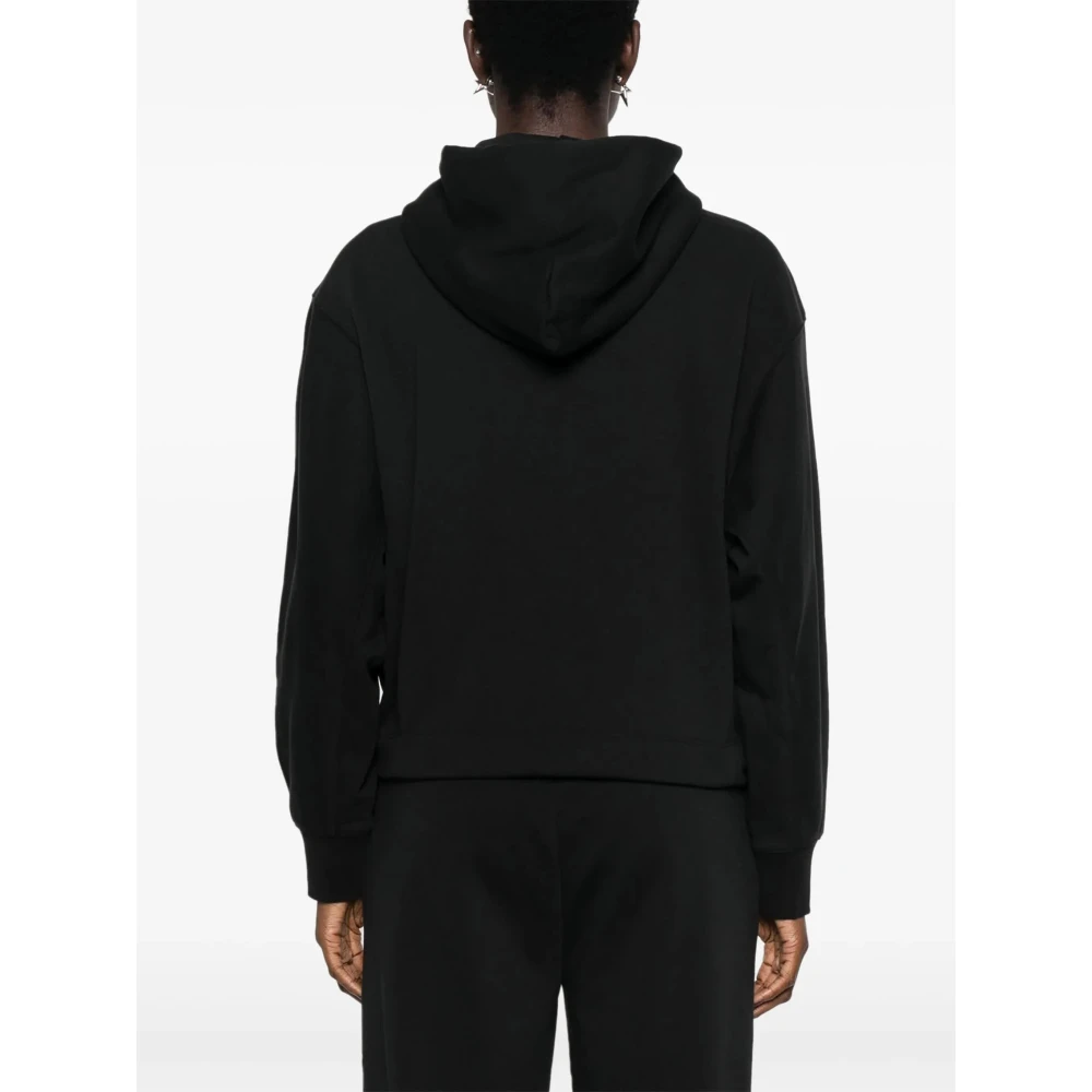 Calvin Klein Zwarte Nano Logo Zip Hoodie Black Dames