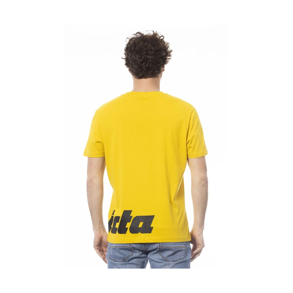 Invicta Logo Print Ronde Hals T-Shirt Yellow Heren