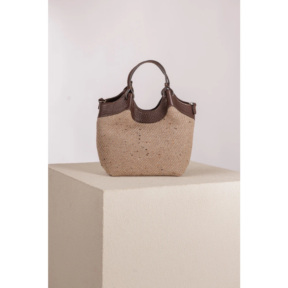 Gianni Chiarini Bruine leren schoudertas Brown Dames