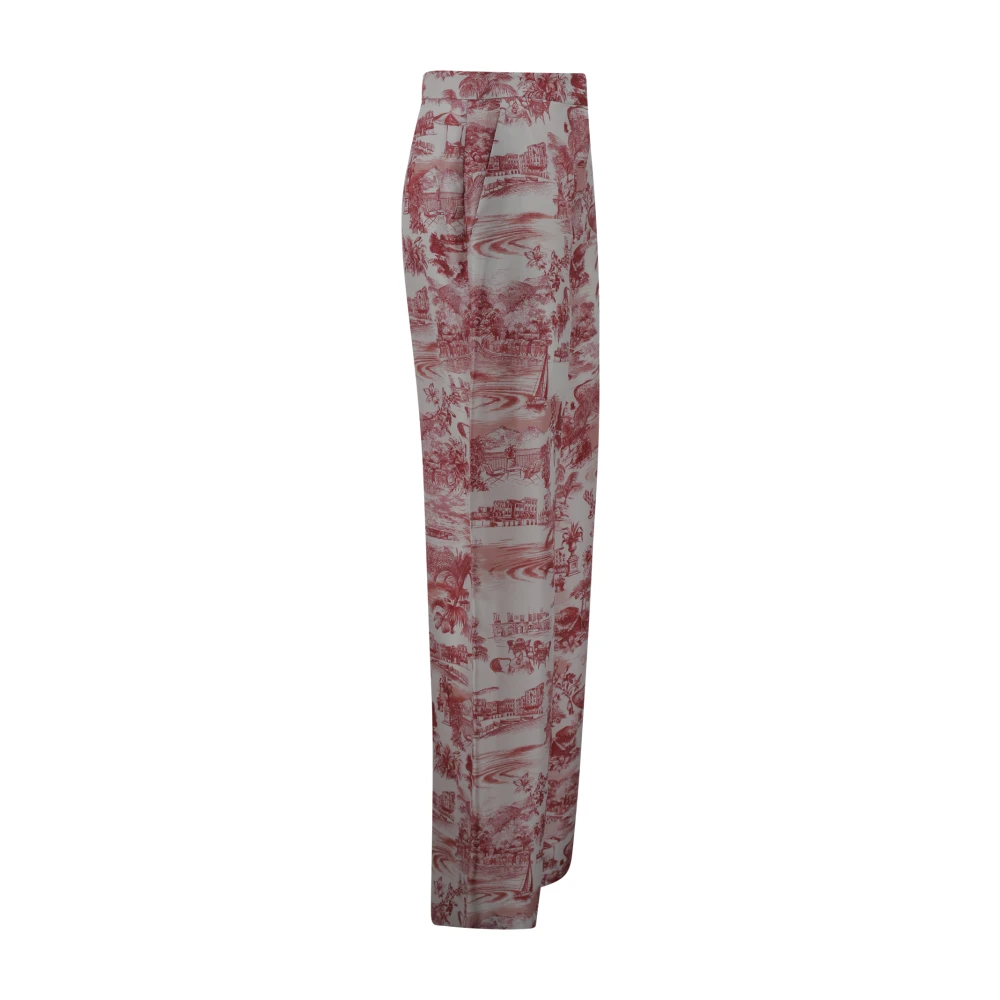 Max Mara Studio Rode Broek voor Vrouwen Multicolor Dames