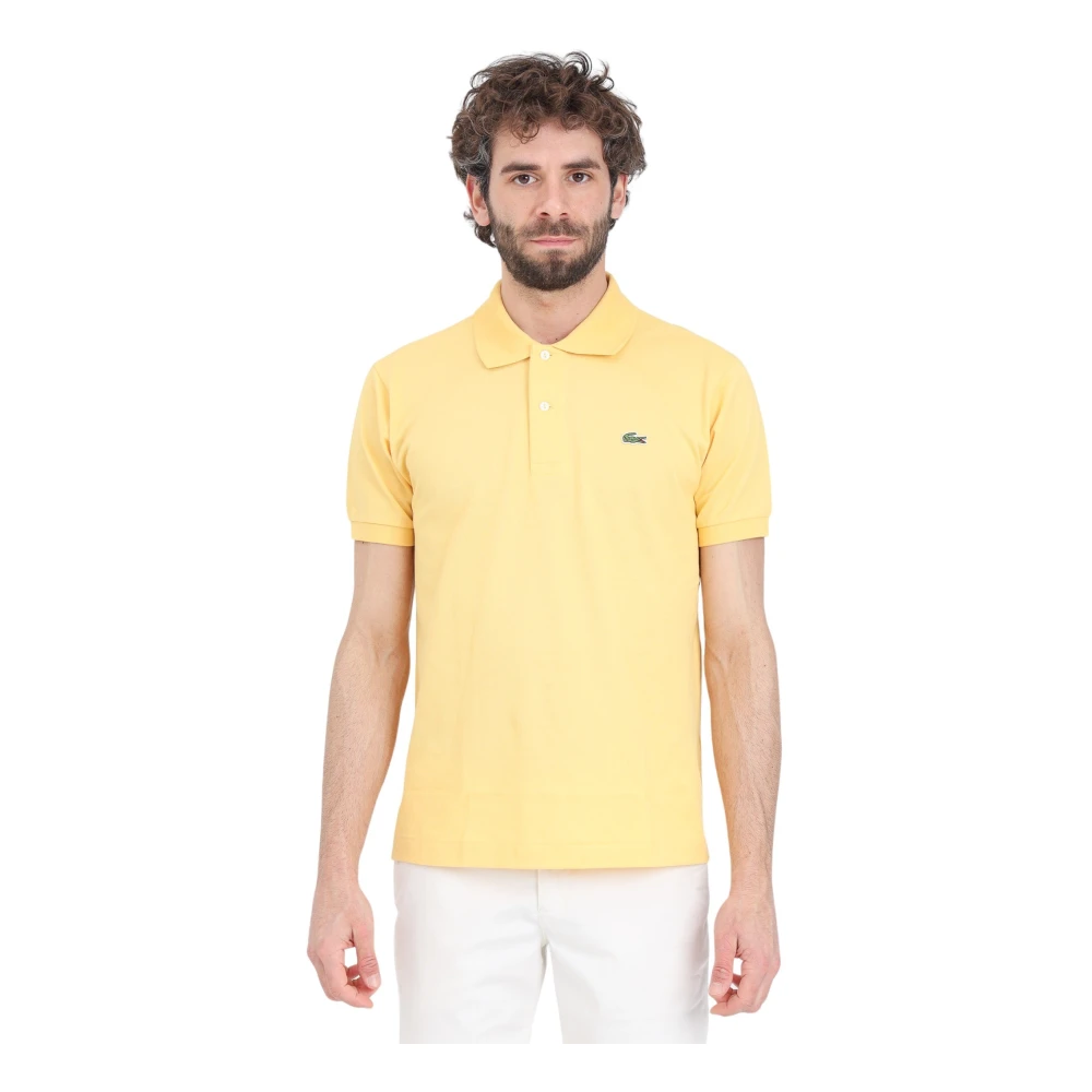 Lacoste Gele T-shirts en Polos Yellow Heren
