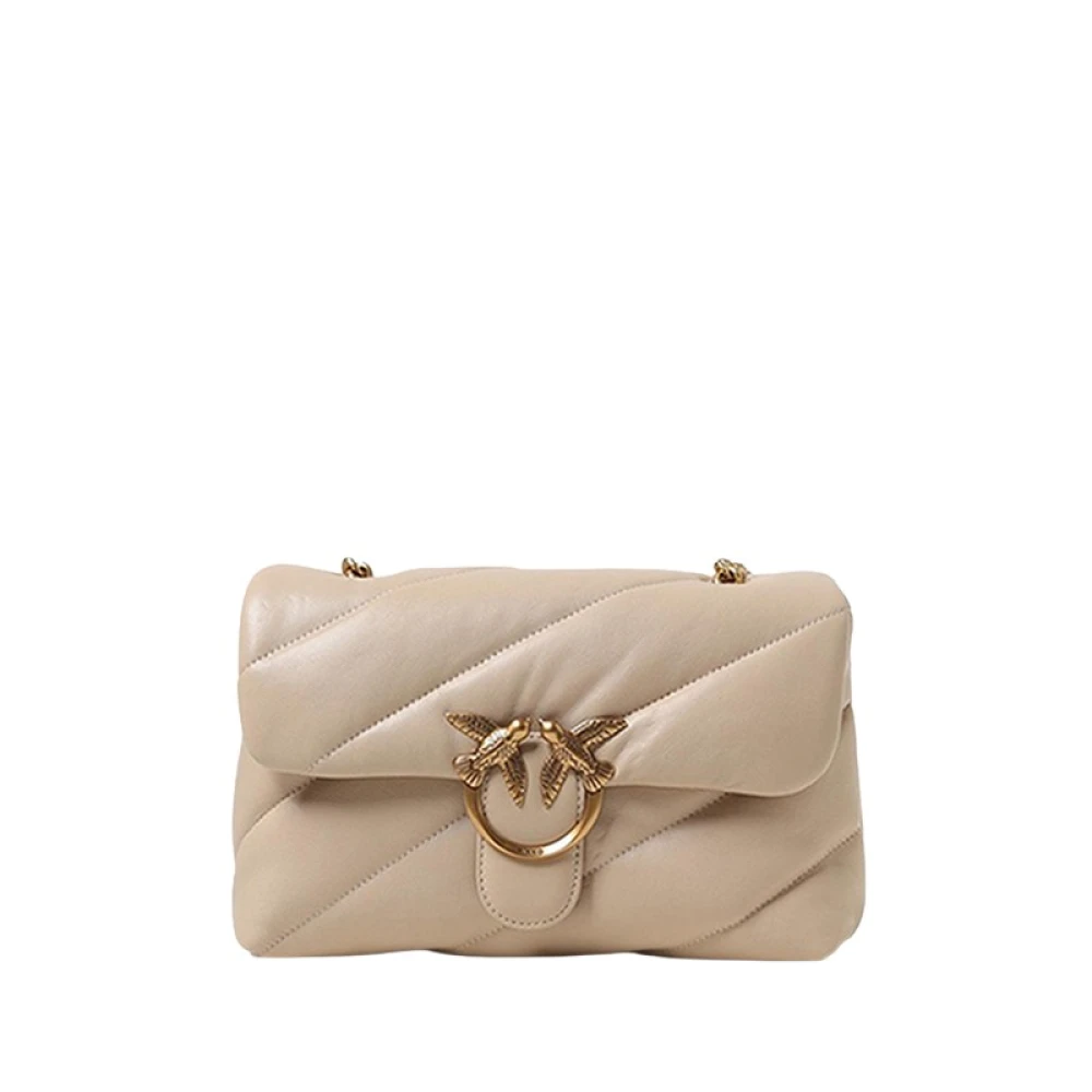 Pinko Women's Beige Shoulder Bags, One Size, Love Puff Classic