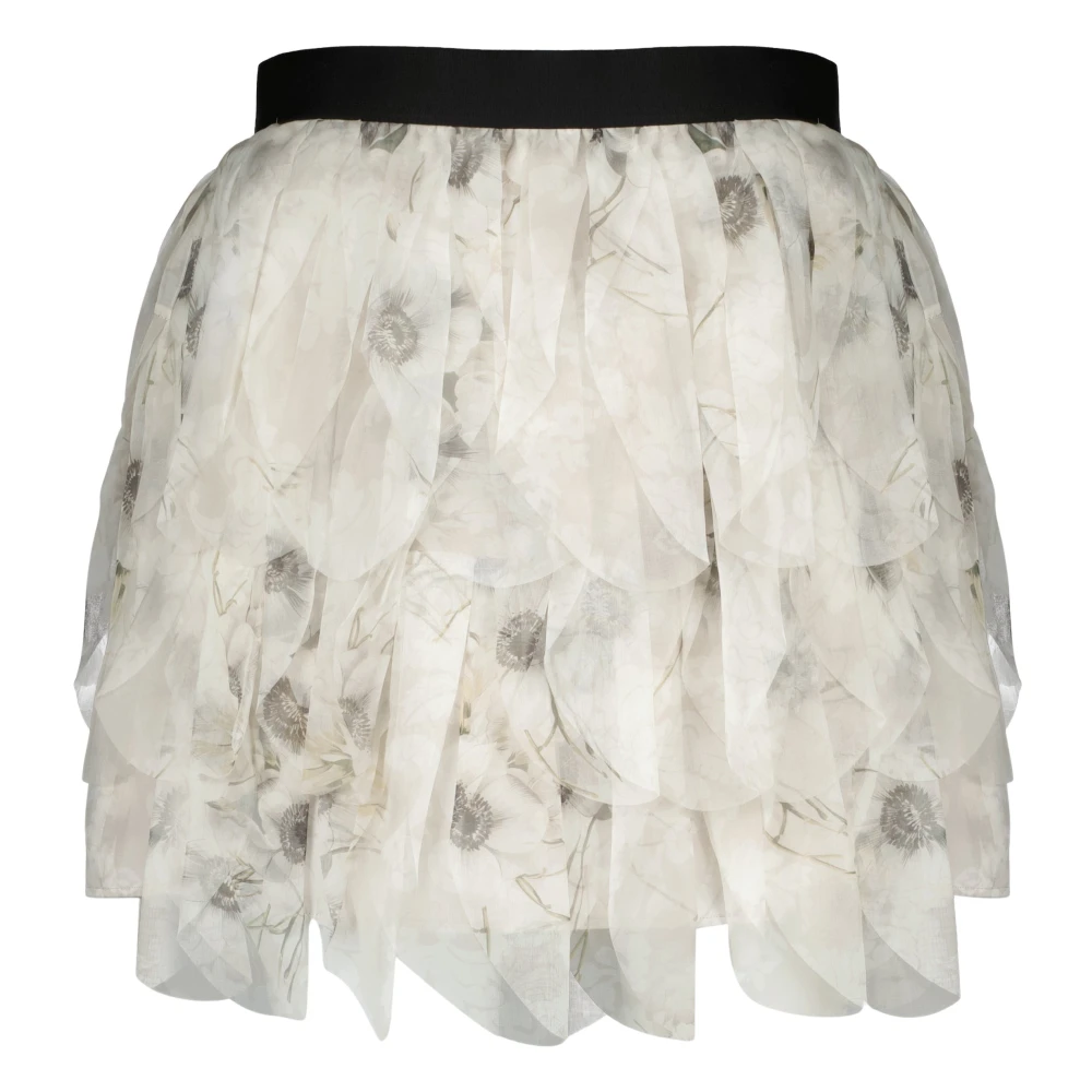 Max Mara Vrouw Grijs Rokken Dames, Xs, Printed Short Skirt