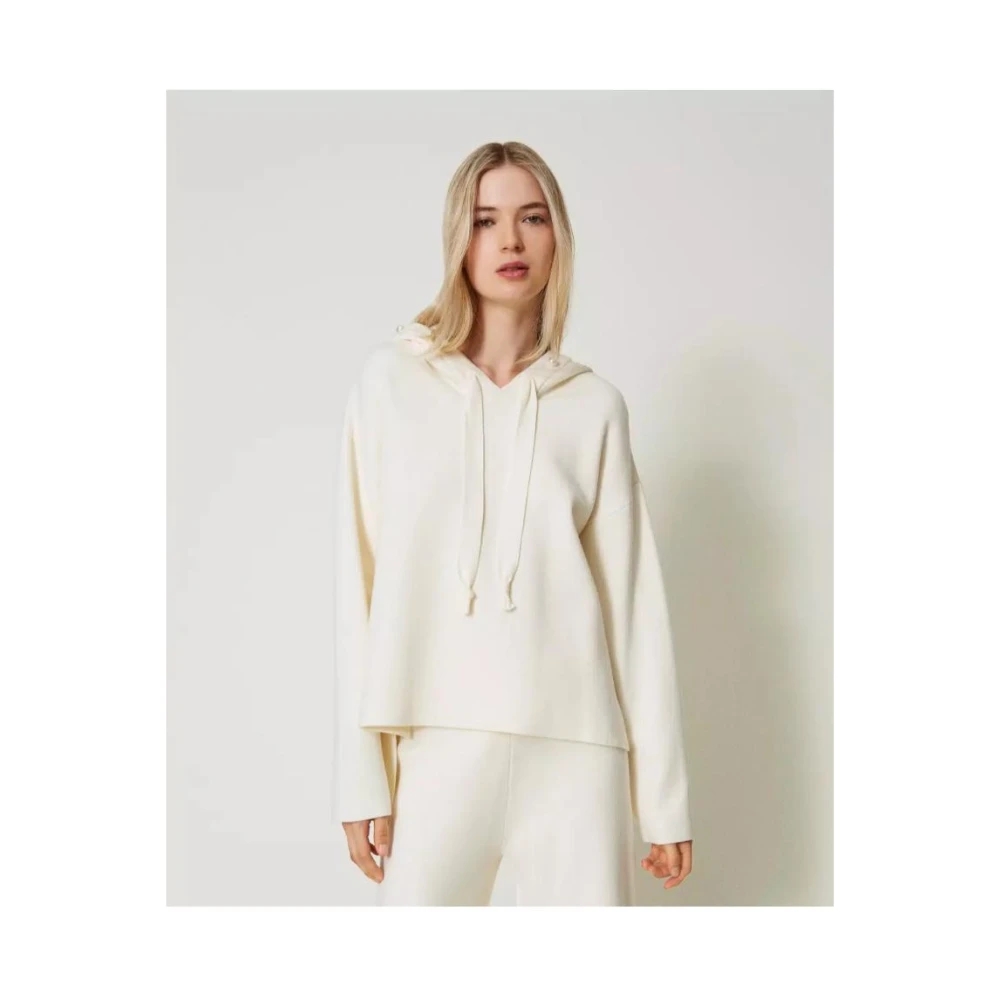 Twinset Stijlvolle Hoodies voor een trendy look White Dames