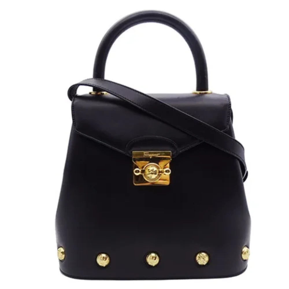 Salvatore Ferragamo Pre-owned Fabric handbags Black Dames