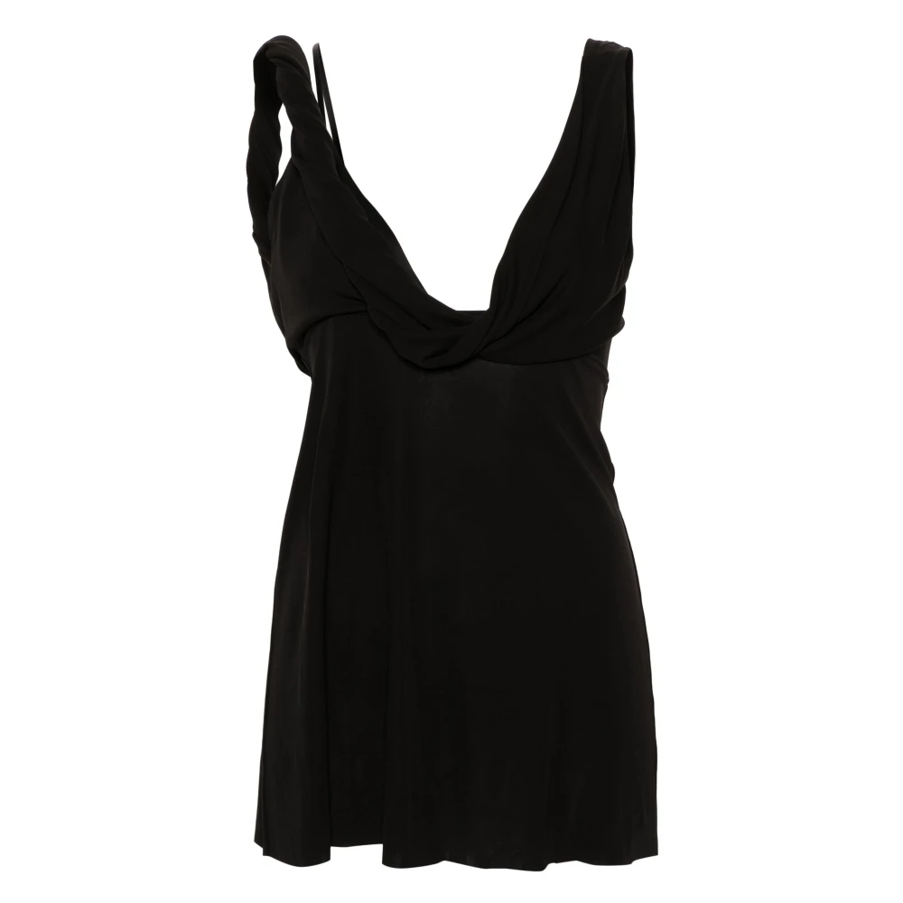 TotêMe Twist Drape Top Black Dames