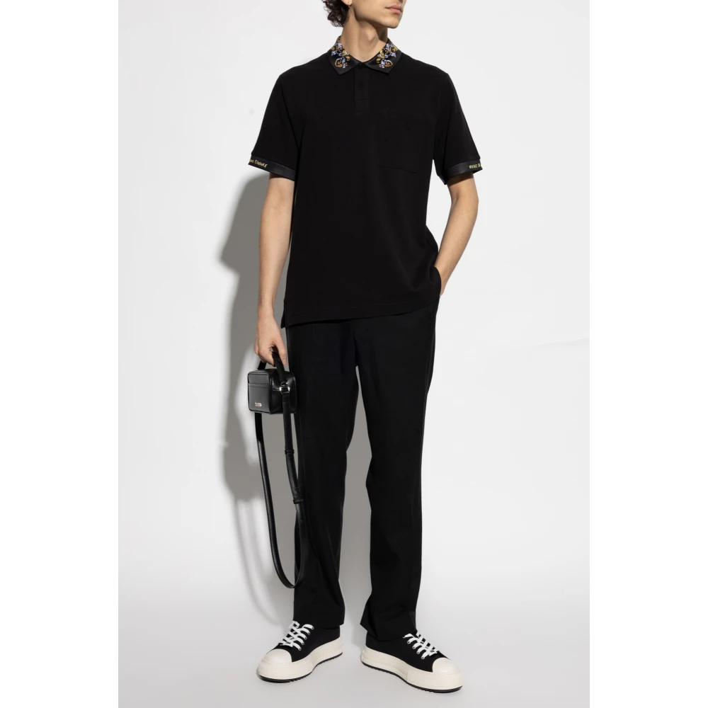 Versace Jeans Couture Polo met logo Black Heren