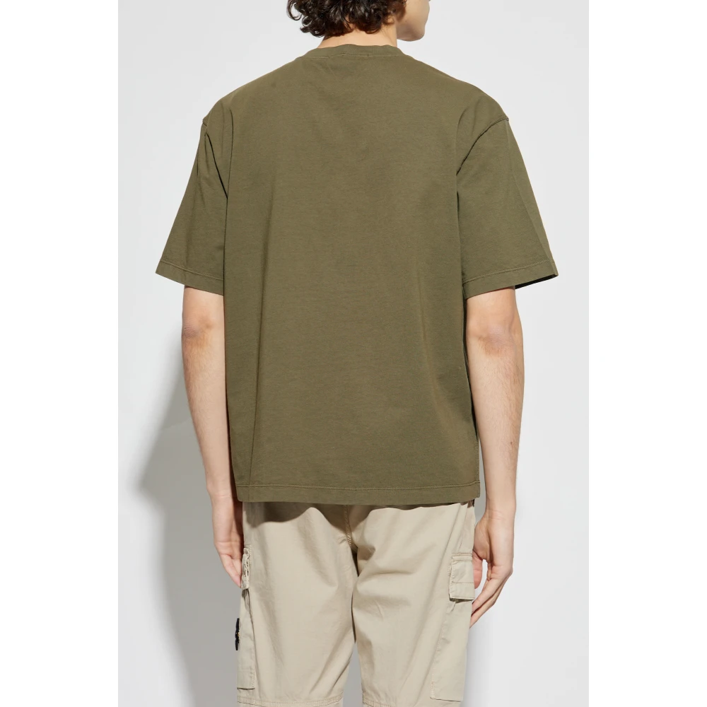 Stone Island T-shirt met logo Green Heren