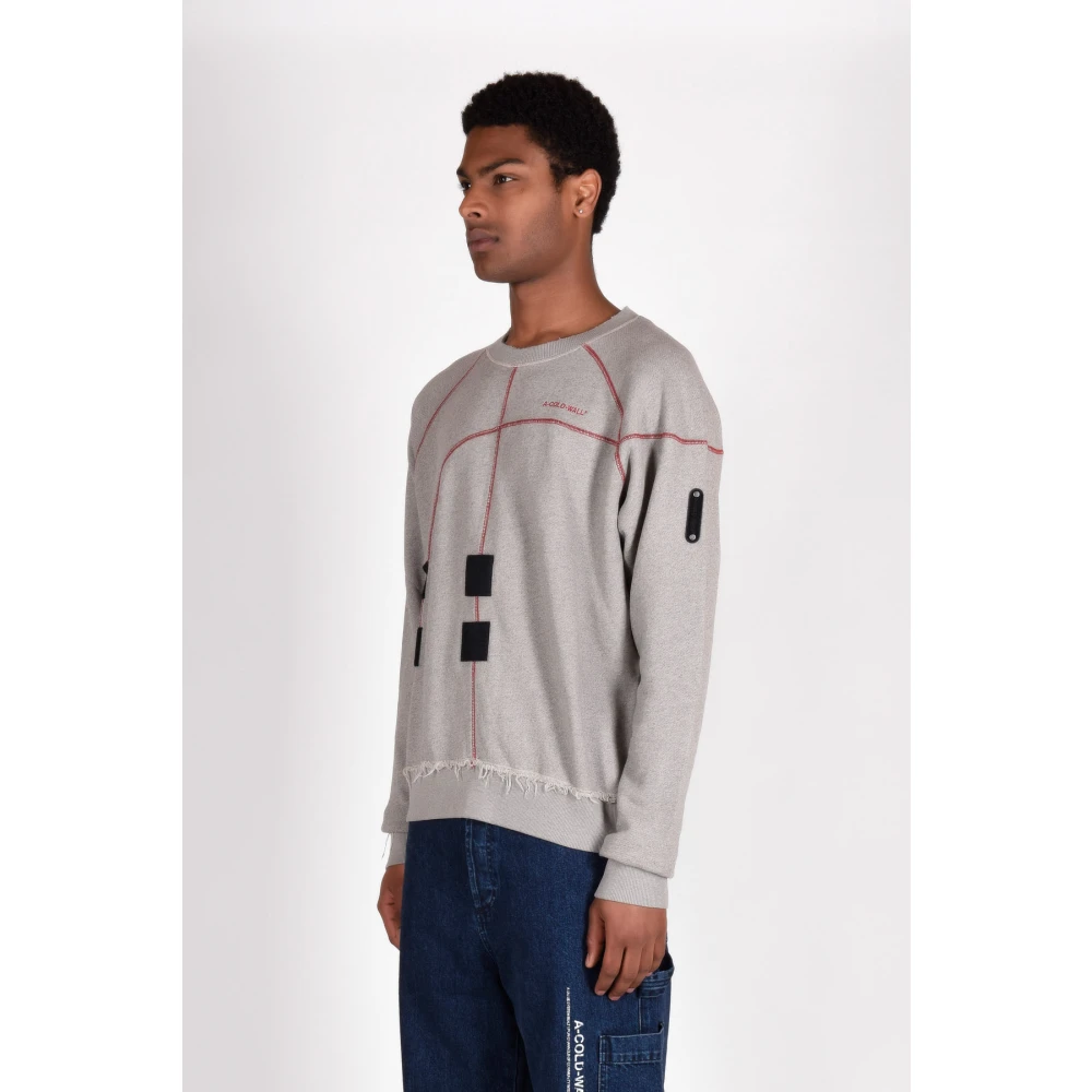 A-Cold-Wall Loopback Sweatshirt met Velcro Details Gray Heren