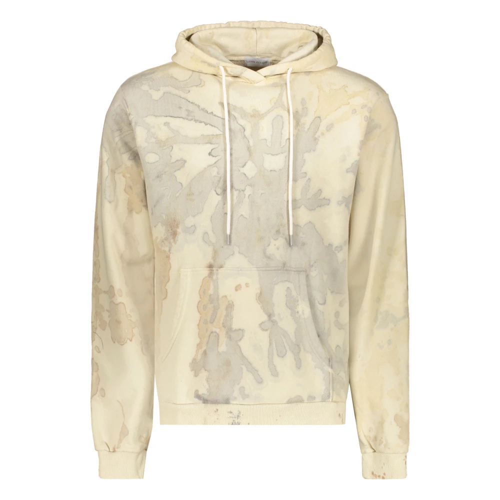 John Elliott Tie Dye Katoenen Hoodie Beige Heren