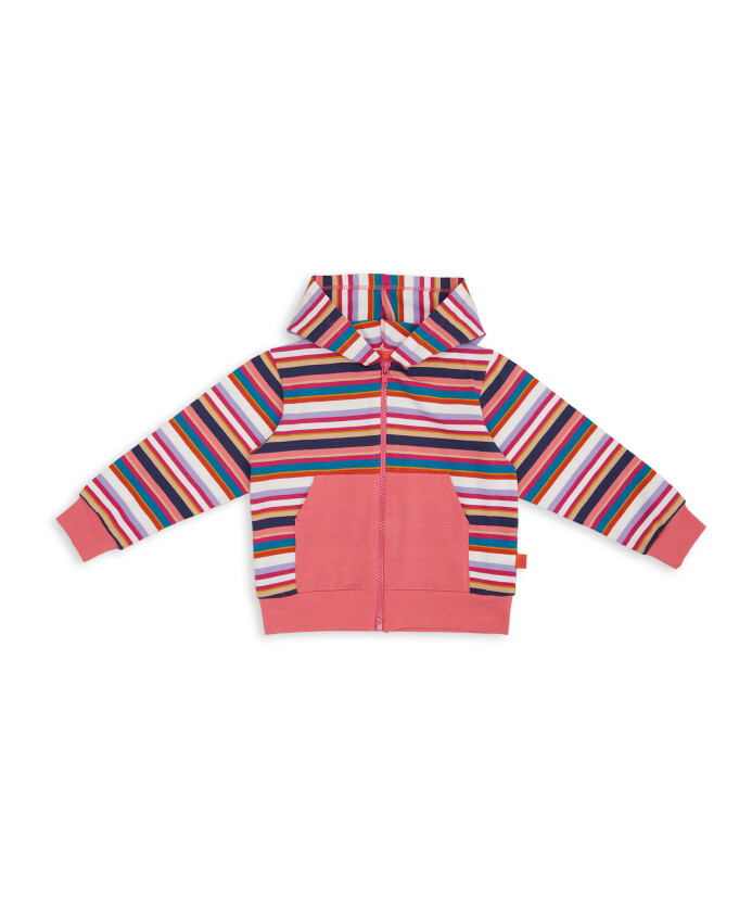 sweat-a-capuche-blanc-en-coton-pour-enfant-a-rayures-multicolores