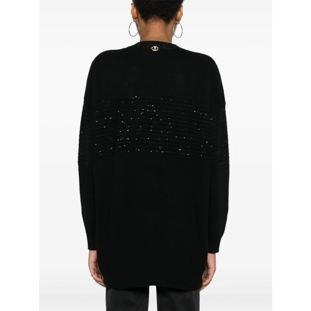 Twinset Zwarte Cardigan Sweater Black Dames
