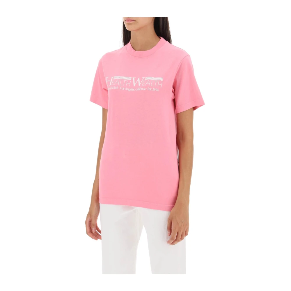 Sporty & Rich Sweatshirt T-shirt Combo Pink Dames