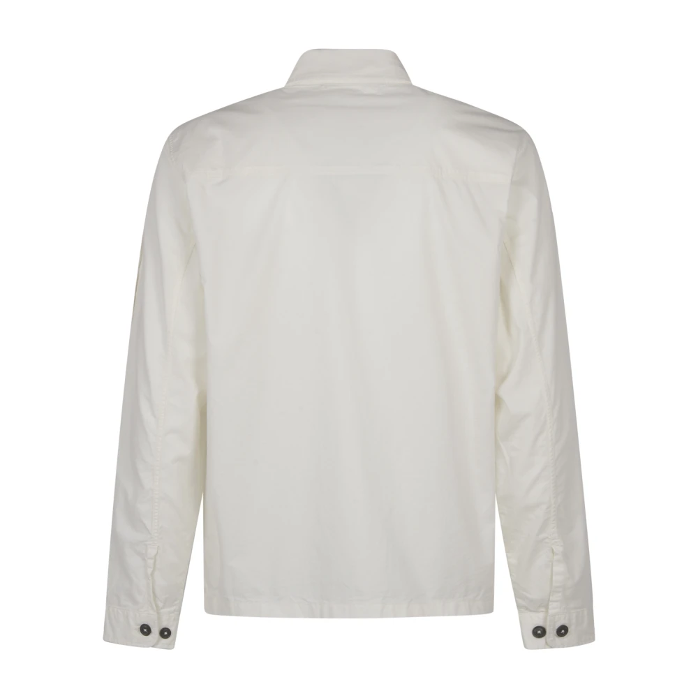 C.P. Company Lange Mouw Gabardine Overhemden White Heren
