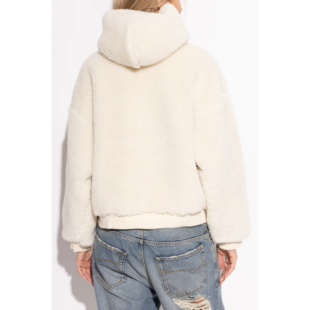 Balenciaga Faux Fur Sweatshirt Beige Dames