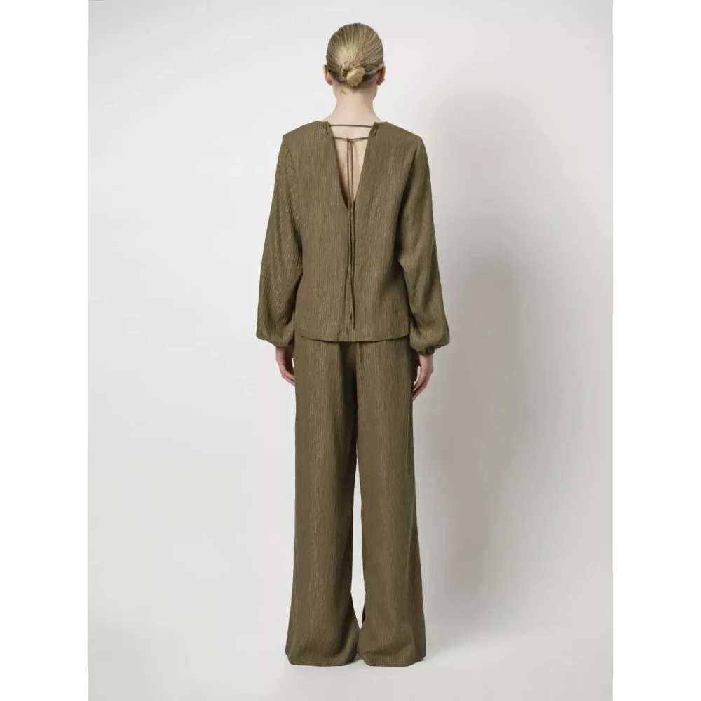 Dante 6 Wijde Pijp Olijf Balsamico Broek Green Dames