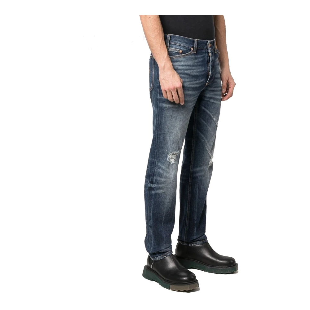 Palm Angels Italiaanse katoenen jeans voor mannen Blue Heren