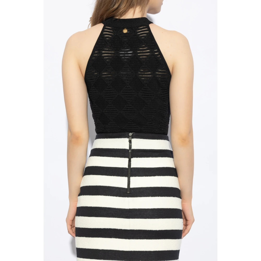 Balmain Body met geometrisch patroon Black Dames