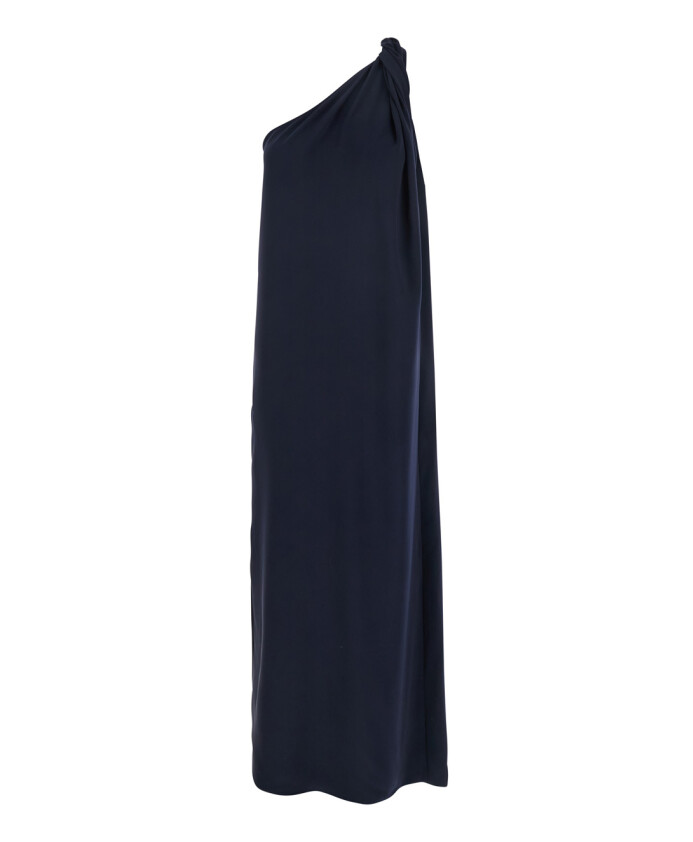 robe-longue-bleue-a-une-epaule-en-tissu-technique