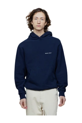 Navy Eyelet Hoodie