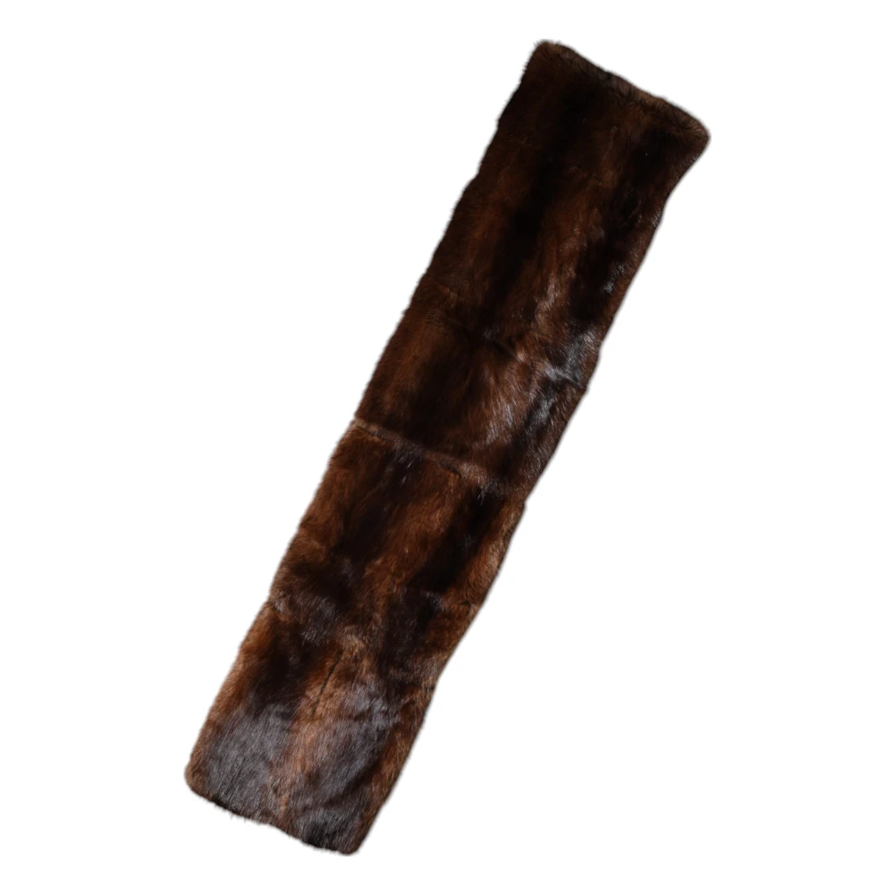 Dolce & Gabbana Women's Brown Winter Scarves, One Size, Fs006a Fupdw Fur Shawl Wrap Scarf