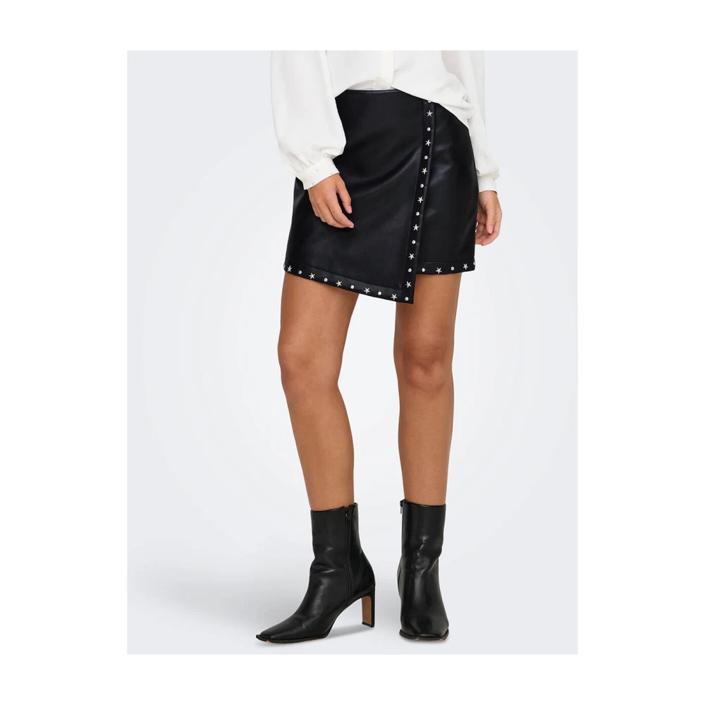 Only Imitatieleren Sterrenrok Black Dames
