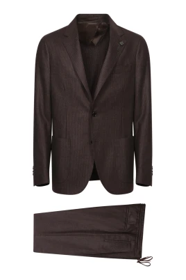 Brun Kostym Elegant Stil