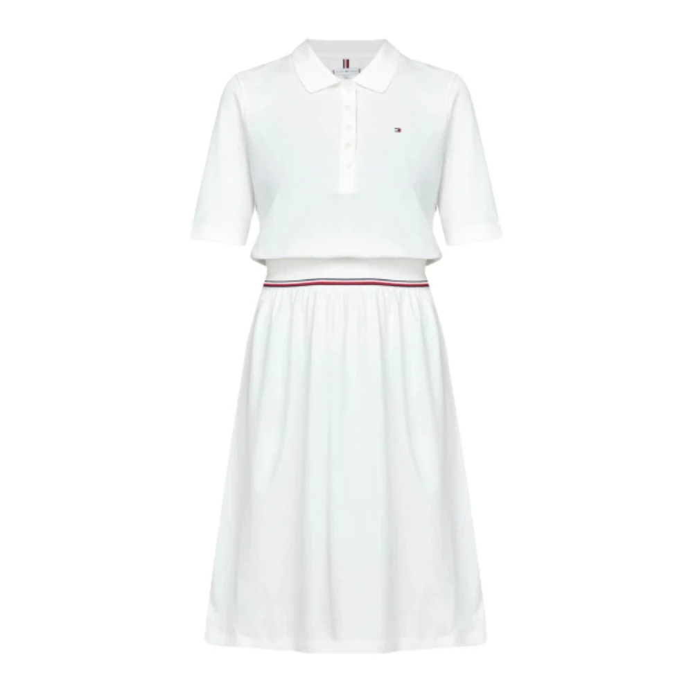 Tommy Hilfiger Polo Jurk voor Dames in Rood Wit Blauw White Dames