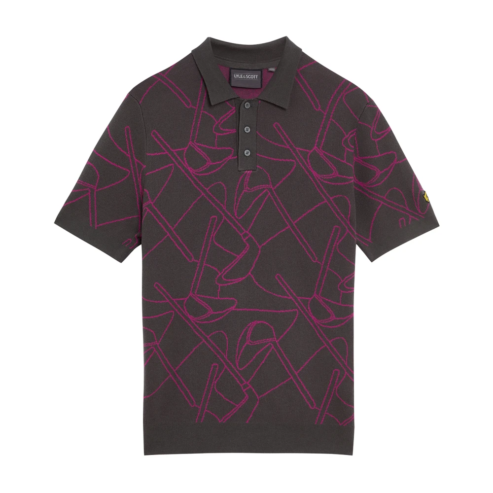 Lyle & Scott Mid Knits Golf Outline Gebreide Polo Multicolor Heren